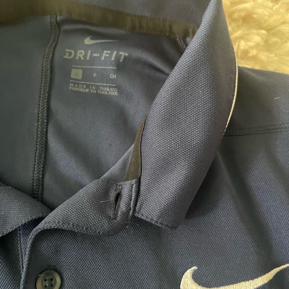 Navy Nike-Dry Fit Polo - Picture 2 of 3